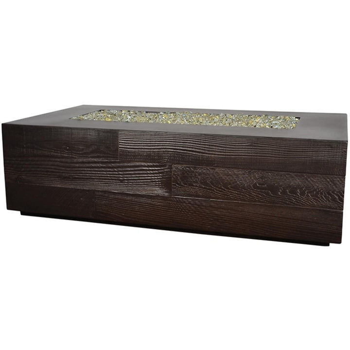 Fire By Design Aspen Rectangle Fire Pit – 55" (Fire Pit Only, Glass Wind Screen Included)