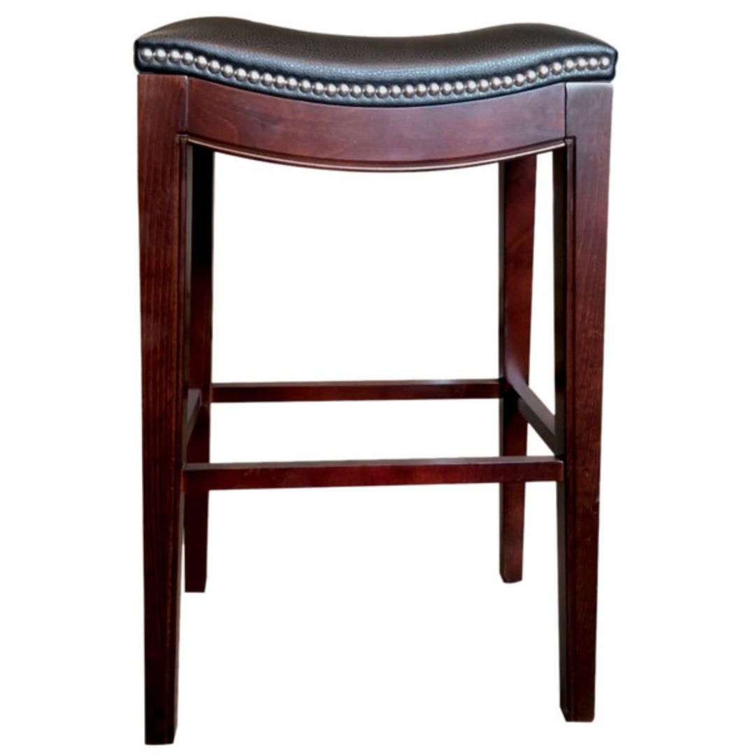 Lynn Espresso Counter Stool Black Seat