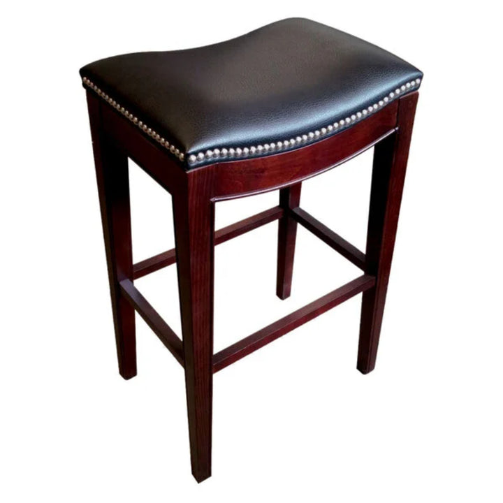 Lynn Espresso Counter Stool Black Seat
