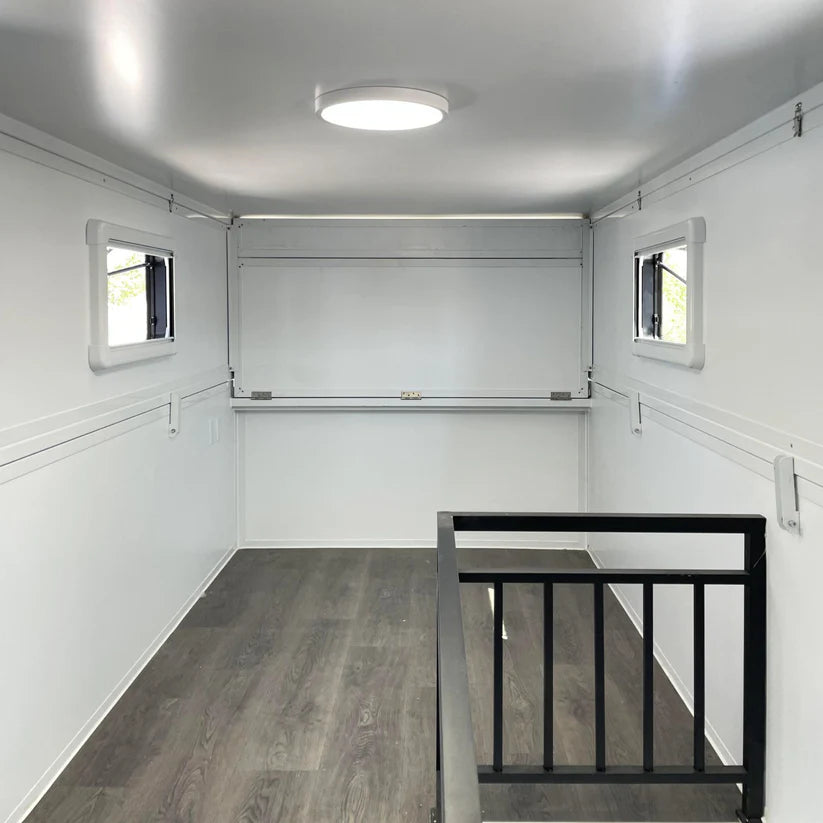 17x7 ft Tiny House with Lift Loft – Portable Prefabricated Home with Galley Kitchen & Bathroom