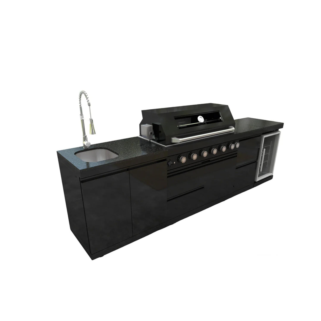 115" 6-Burner Outdoor Kitchen Island Grill