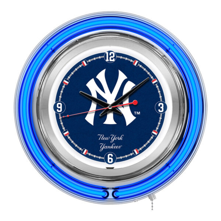 Neon Sports Team Wall Clock 15"