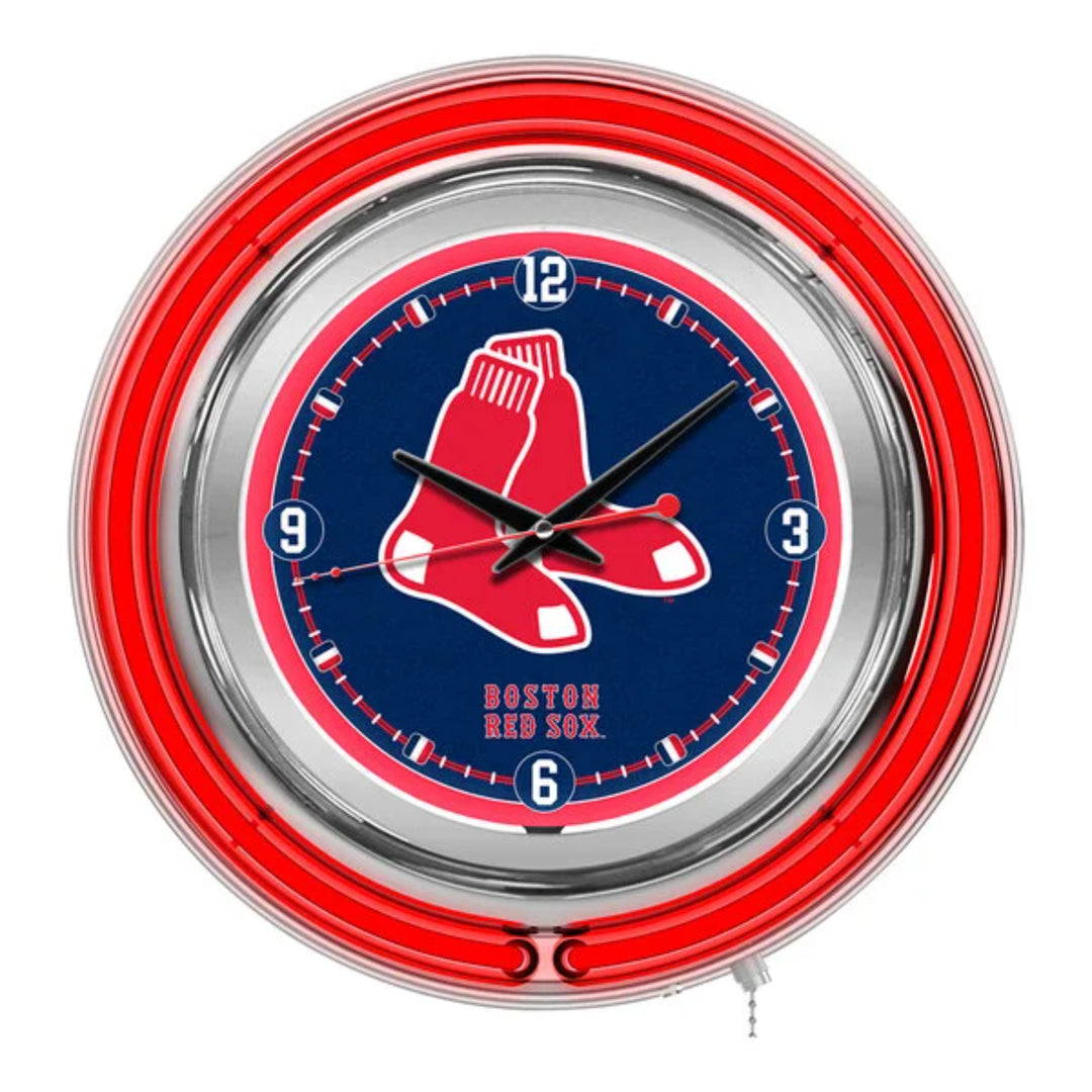 Neon Sports Team Wall Clock 15"