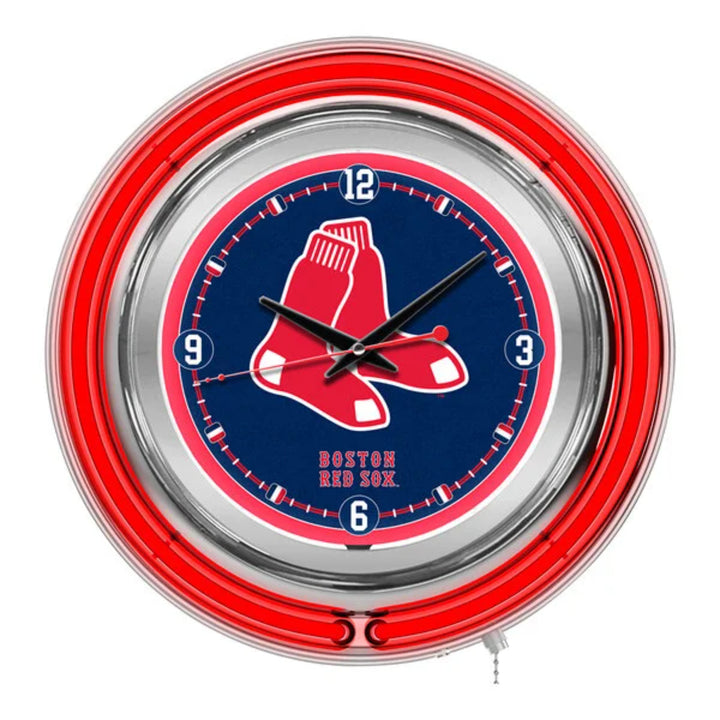 Neon Sports Team Wall Clock 15"