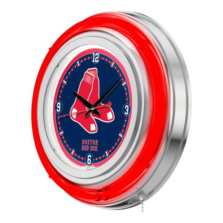 Neon Sports Team Wall Clock 15"