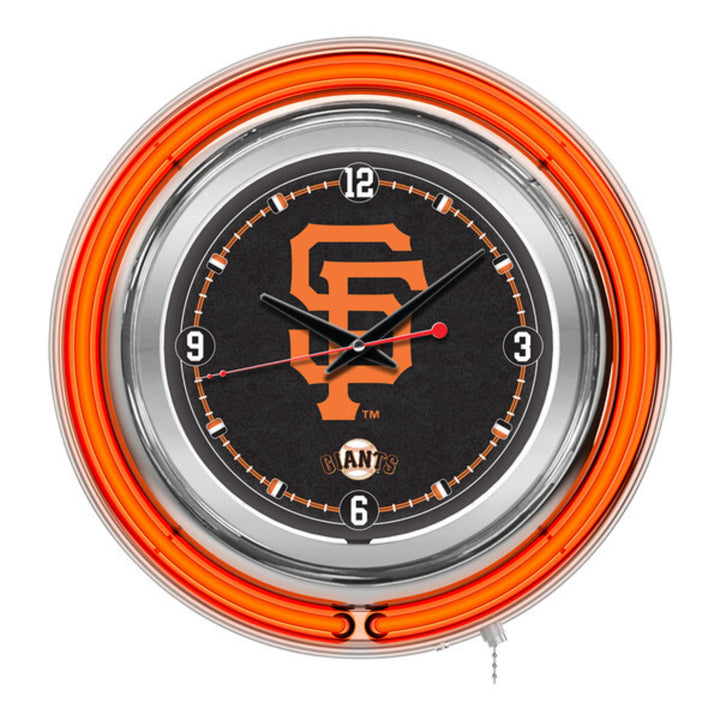 Neon Sports Team Wall Clock 15"