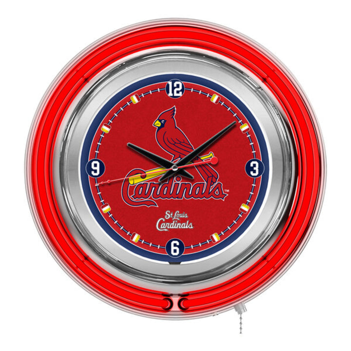 Neon Sports Team Wall Clock 15"