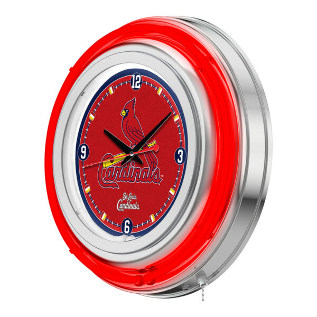 Neon Sports Team Wall Clock 15"