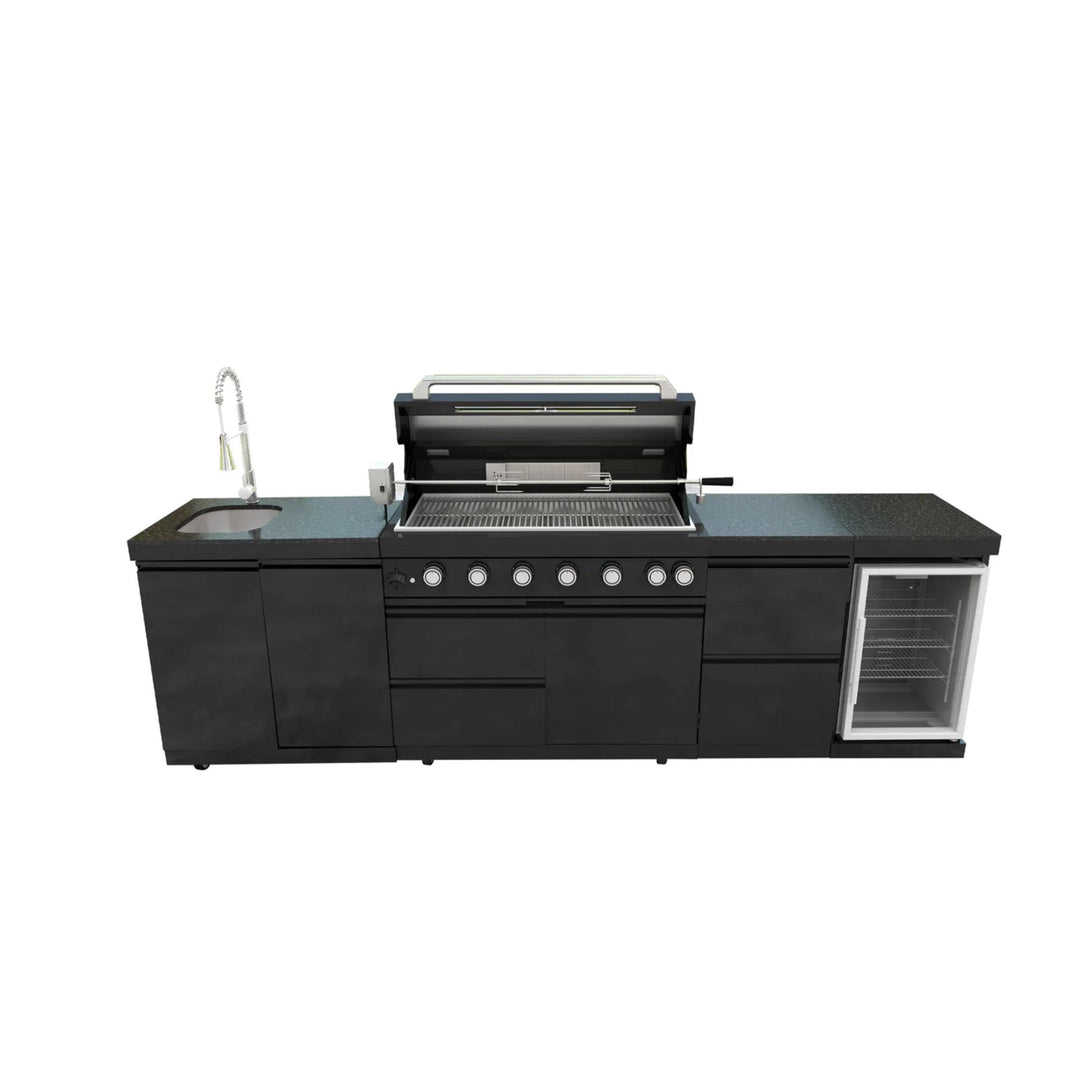 115" 6-Burner Outdoor Kitchen Island Grill