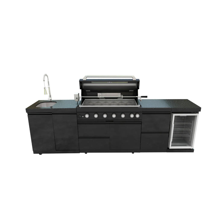 115" 6-Burner Outdoor Kitchen Island Grill