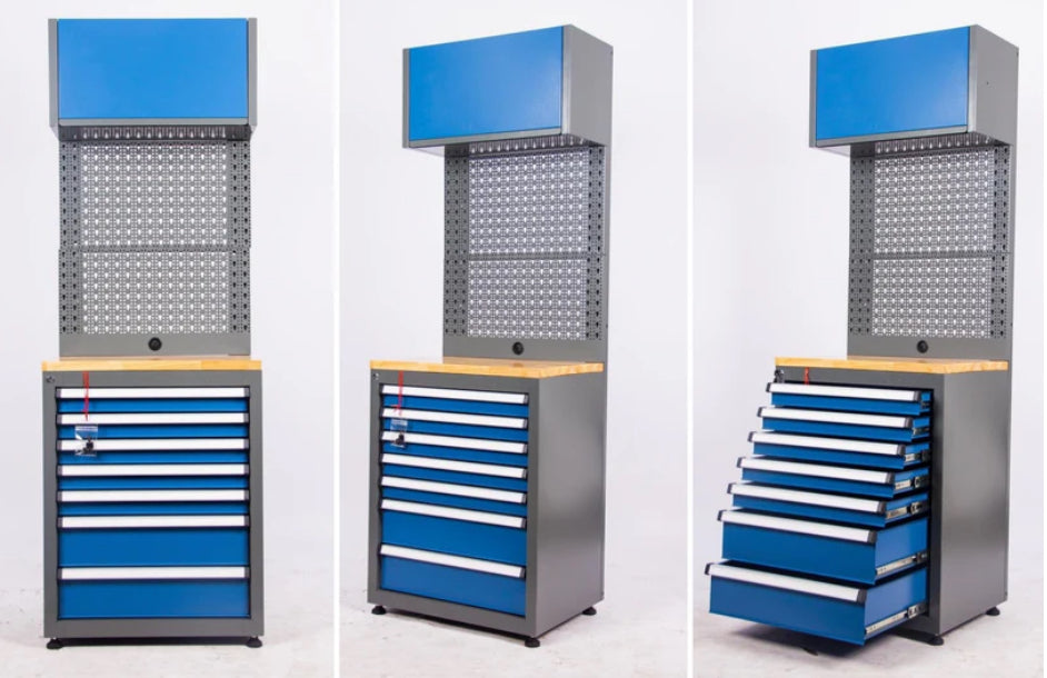 Heavy Duty Steel Garage Storage System with 7 Drawers & 4 Cabinets – Chery Industrial