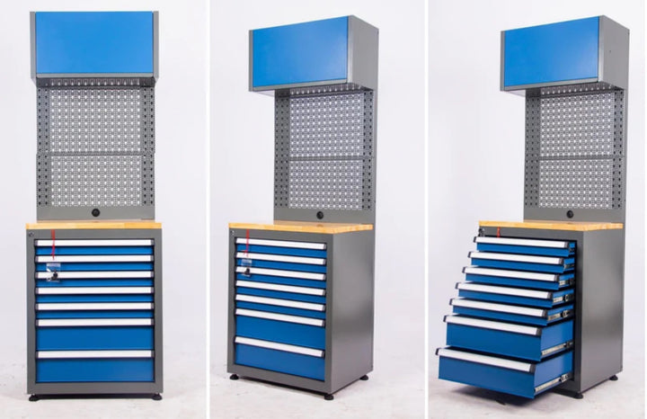 Heavy Duty Steel Garage Storage System with 7 Drawers & 4 Cabinets – Chery Industrial