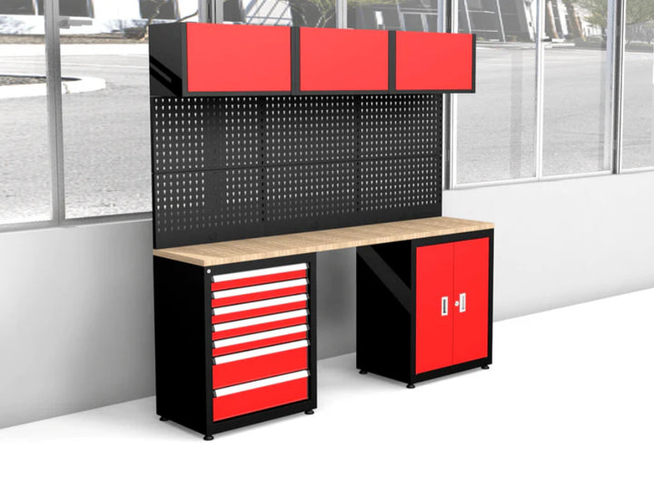 Heavy Duty Steel Garage Storage System with 7 Drawers & 4 Cabinets – Chery Industrial