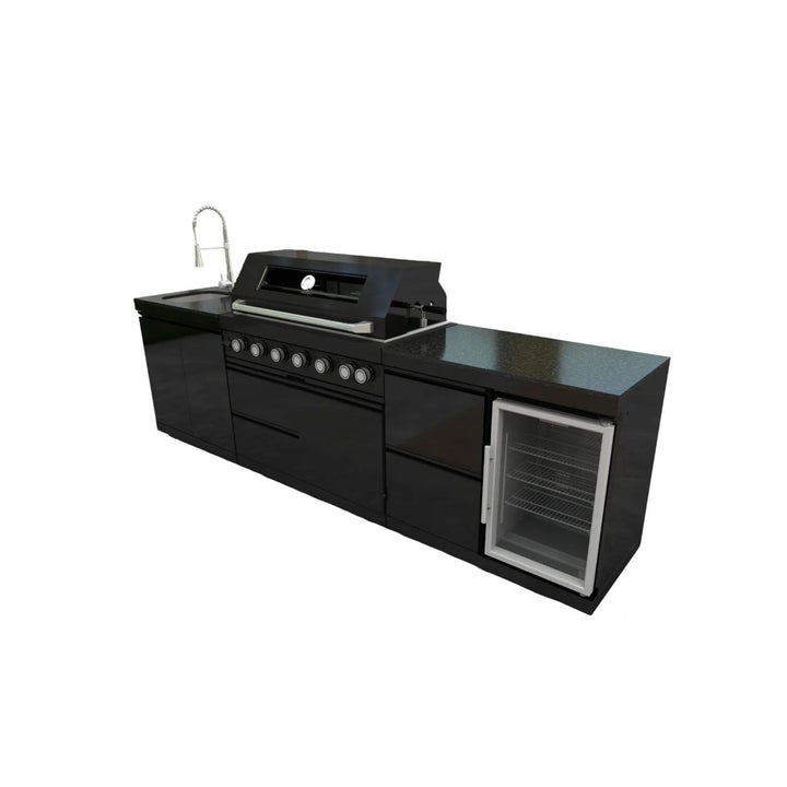 115" 6-Burner Outdoor Kitchen Island Grill