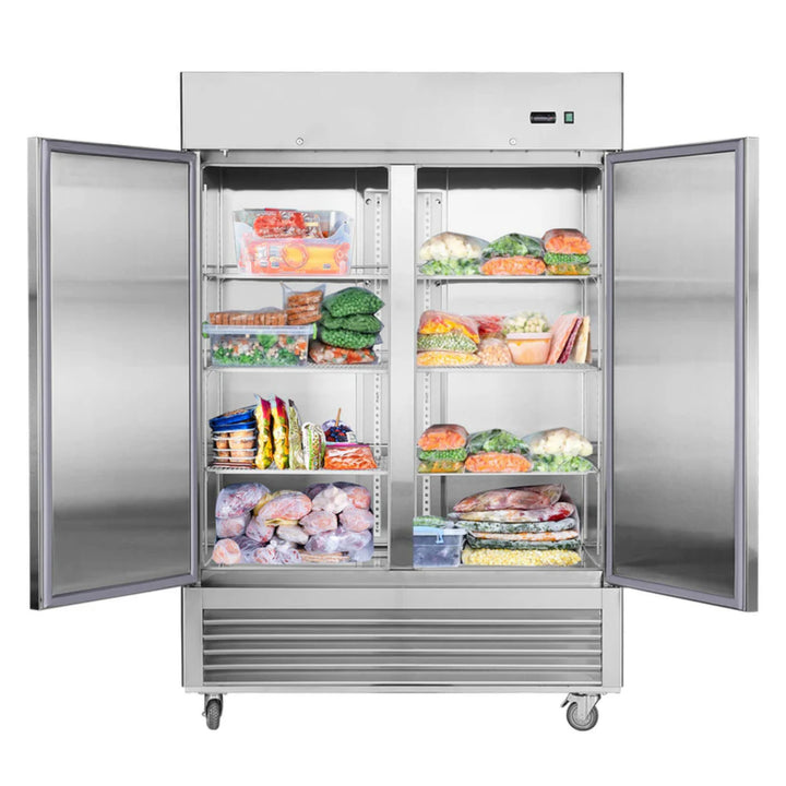 54" Commercial Freezer – 42 cu. ft. Double Solid Door