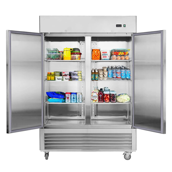 54" Commercial Refrigerator – 42 cu. ft. Double Solid Door