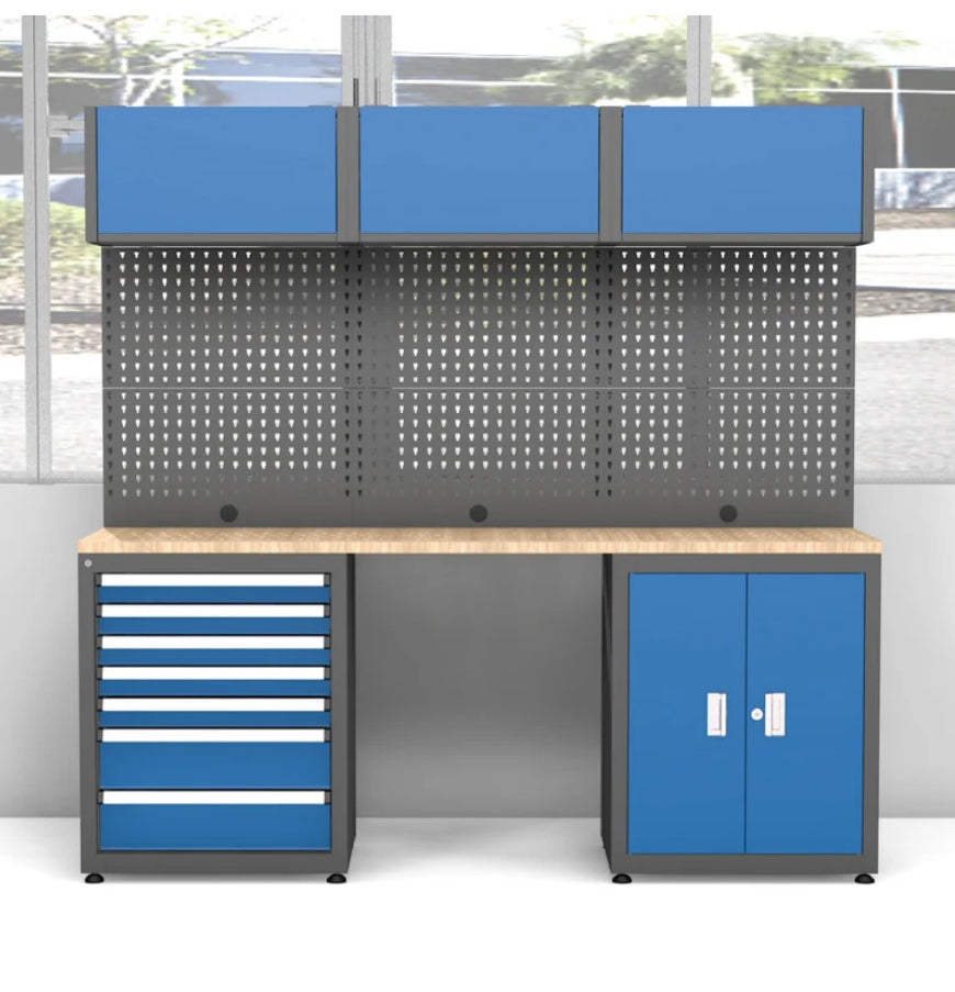 Heavy Duty Steel Garage Storage System with 7 Drawers & 4 Cabinets – Chery Industrial