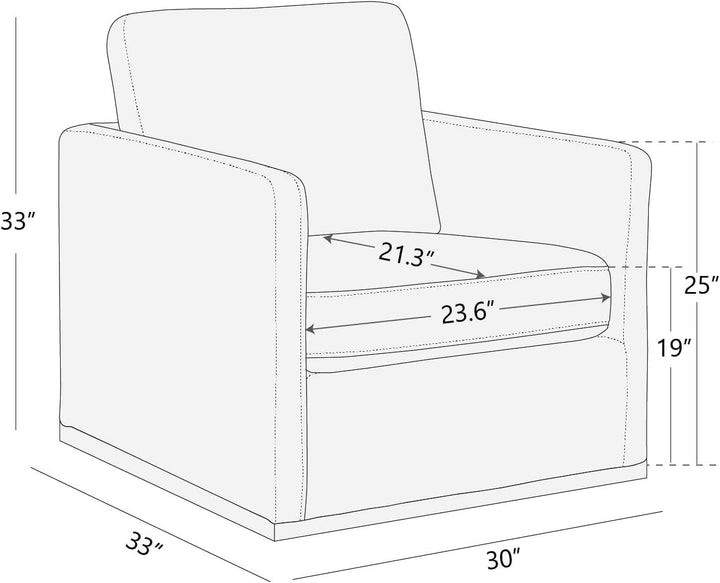 Genuine Leather Swivel Accent Chair Fully Assembled