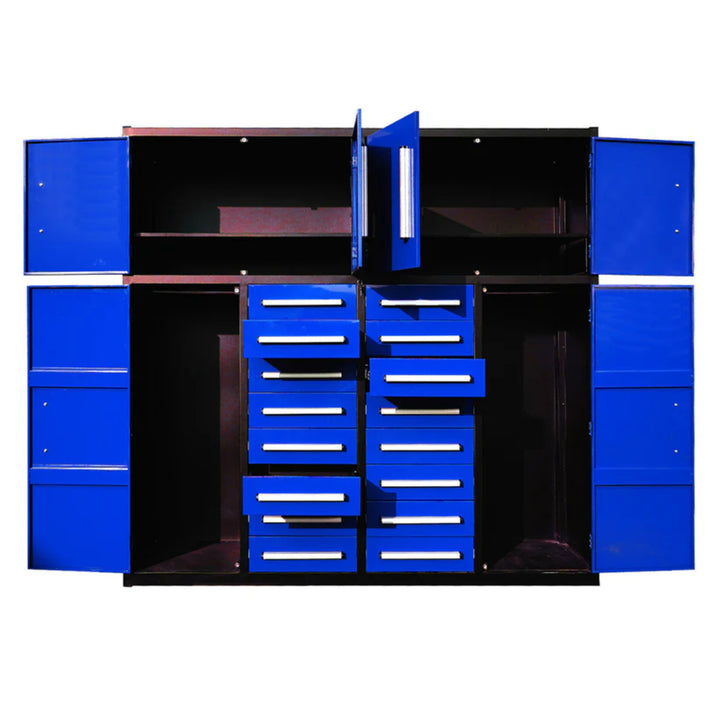 7ft Heavy Duty Garage Storage Cabinet with 16 Drawers & Lockable Cabinets