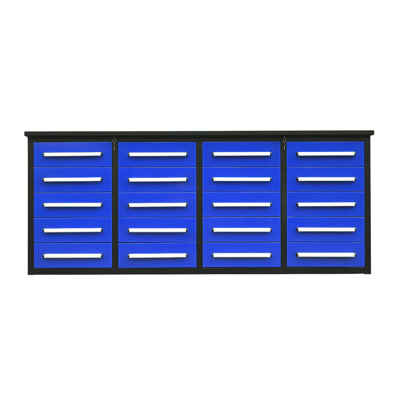 7ft Heavy Duty Garage Workbench Cabinet (20 Drawers)