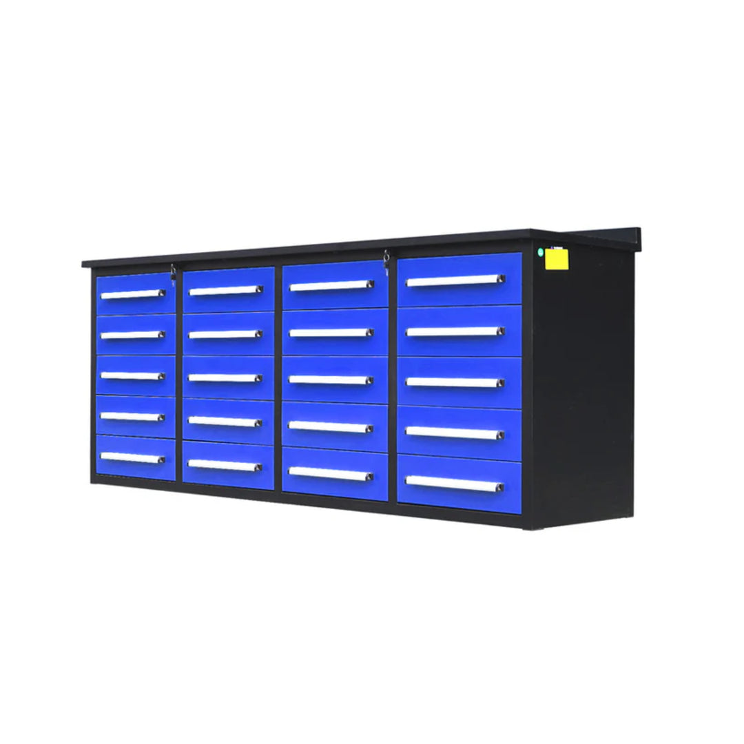 7ft Heavy Duty Garage Workbench Cabinet (20 Drawers)