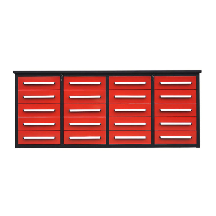 7ft Heavy Duty Garage Workbench Cabinet (20 Drawers)