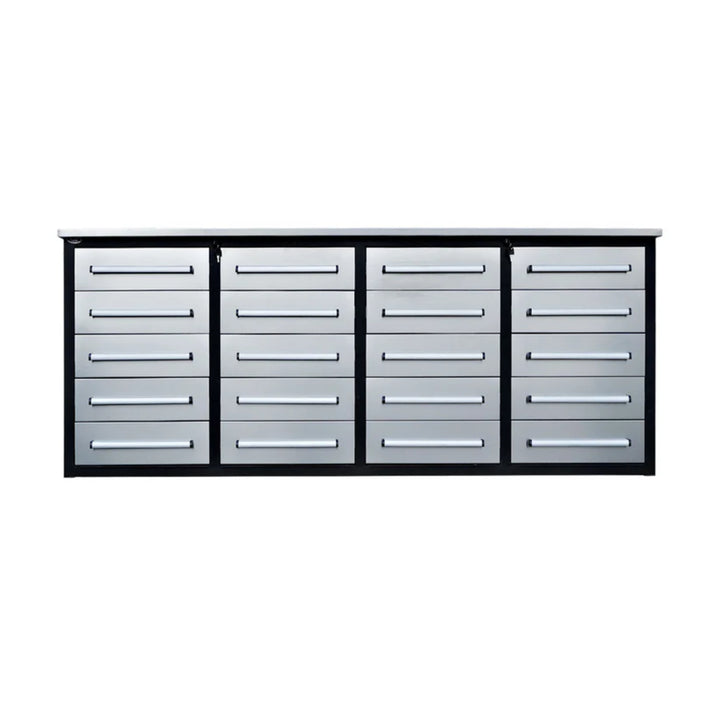 7ft Heavy Duty Garage Workbench Cabinet (20 Drawers)