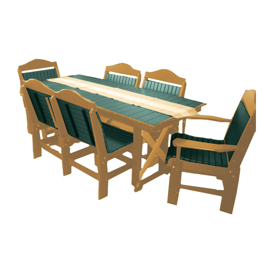 Buck Stove 72" Farmhouse Dining Set