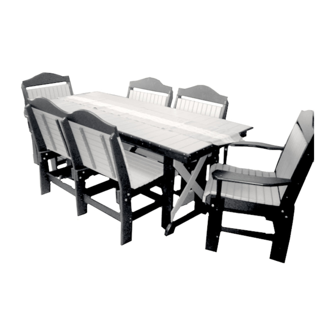 Buck Stove 72" Farmhouse Dining Set