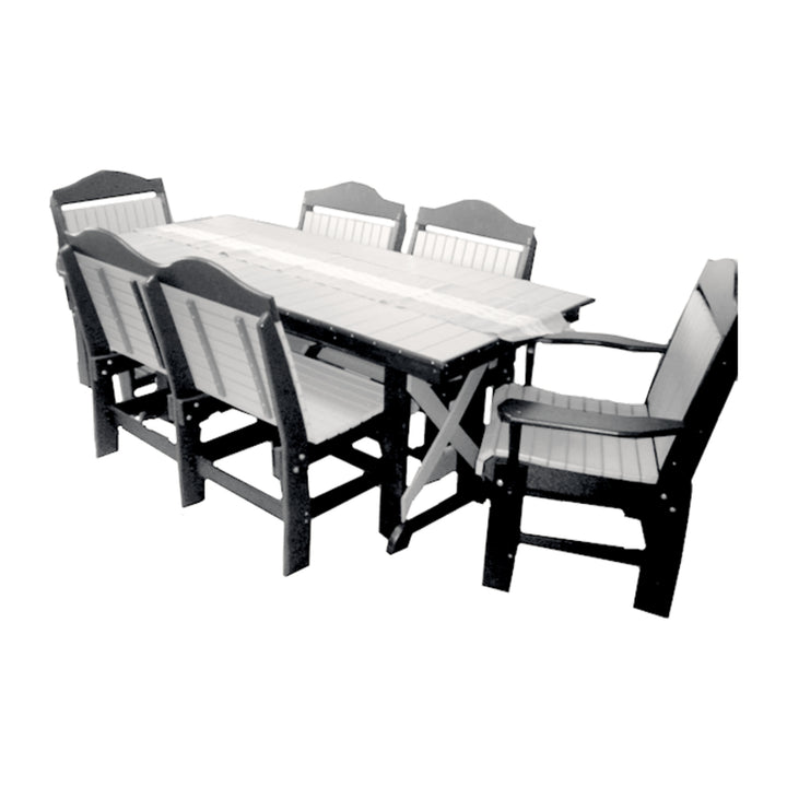Buck Stove 72" Farmhouse Dining Set
