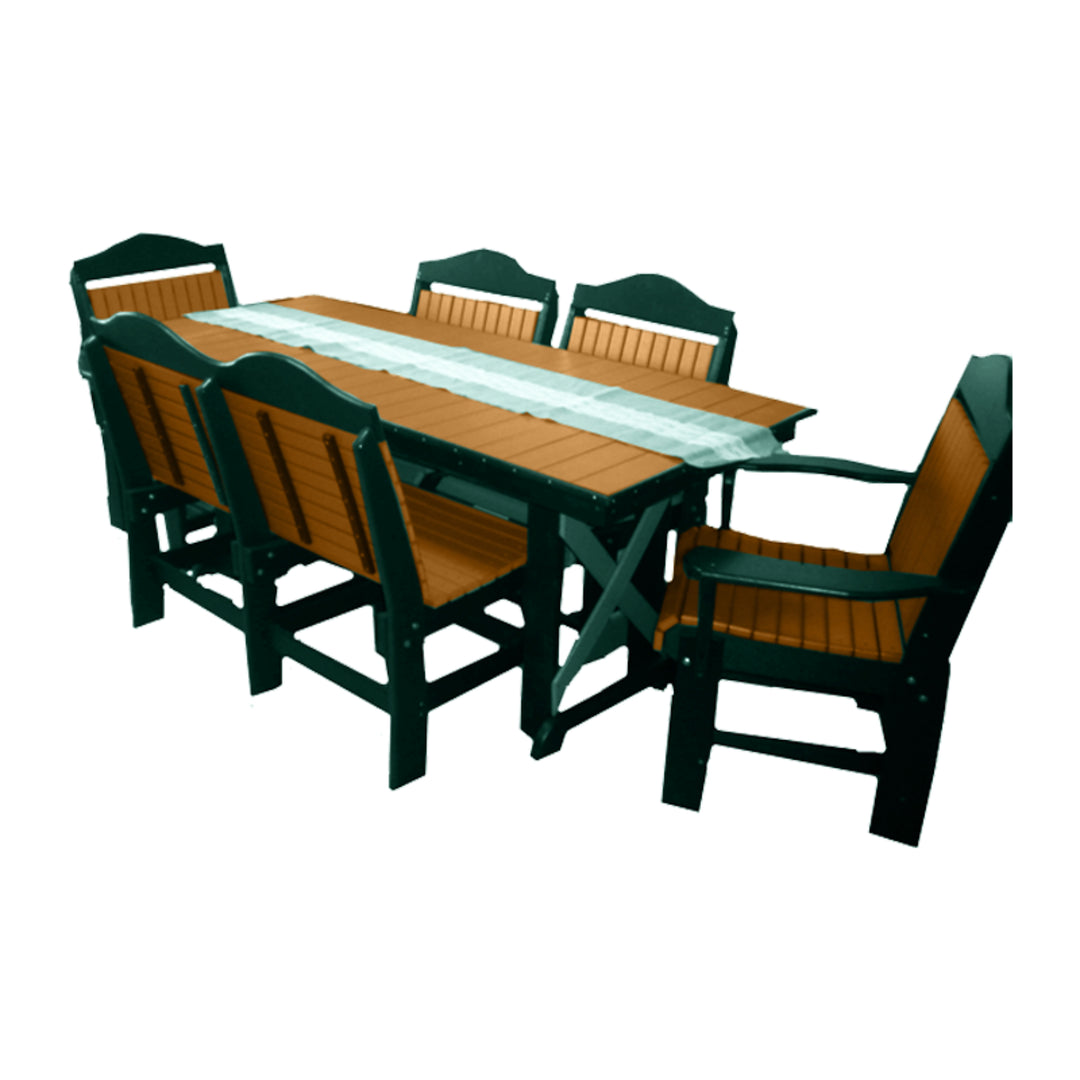 Buck Stove 72" Farmhouse Dining Set