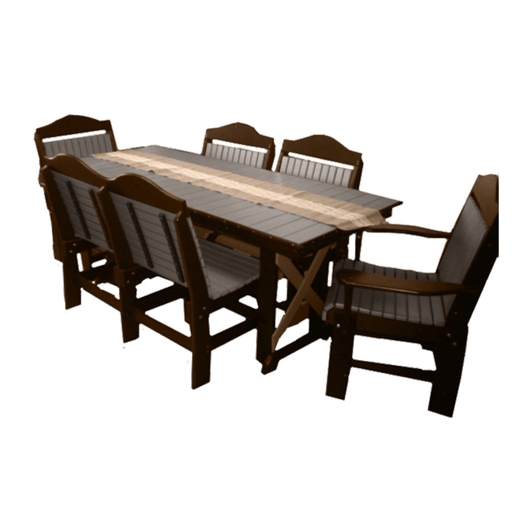 Buck Stove 72" Farmhouse Dining Set