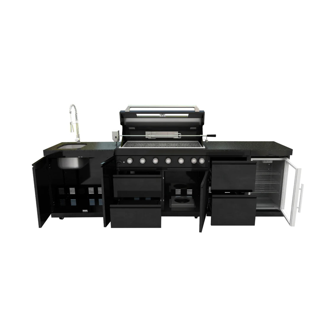 115" 6-Burner Outdoor Kitchen Island Grill