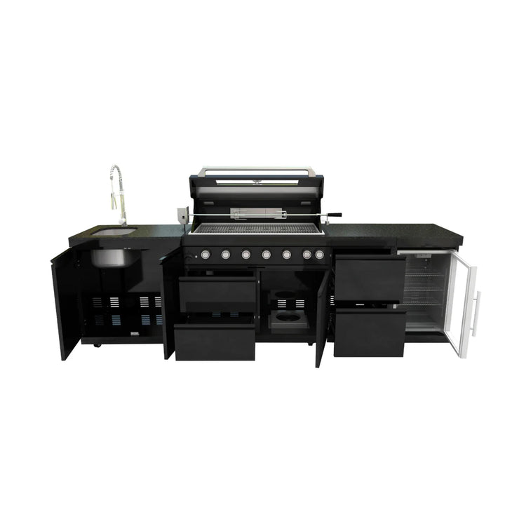 115" 6-Burner Outdoor Kitchen Island Grill