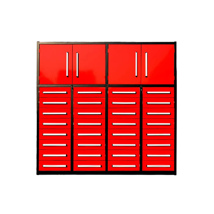 7ft Heavy-Duty Garage Storage Cabinet with 32 Drawers & 2 Lockable Cabinets