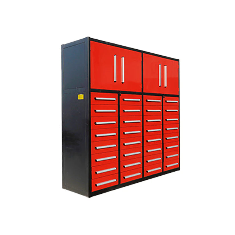 7ft Heavy-Duty Garage Storage Cabinet with 32 Drawers & 2 Lockable Cabinets
