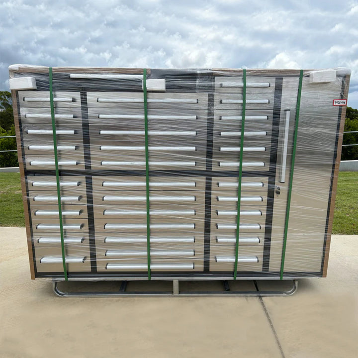 7ft Garage Storage Cabinet – Heavy Duty Workbench with 35 Drawers & 1 Cabinet
