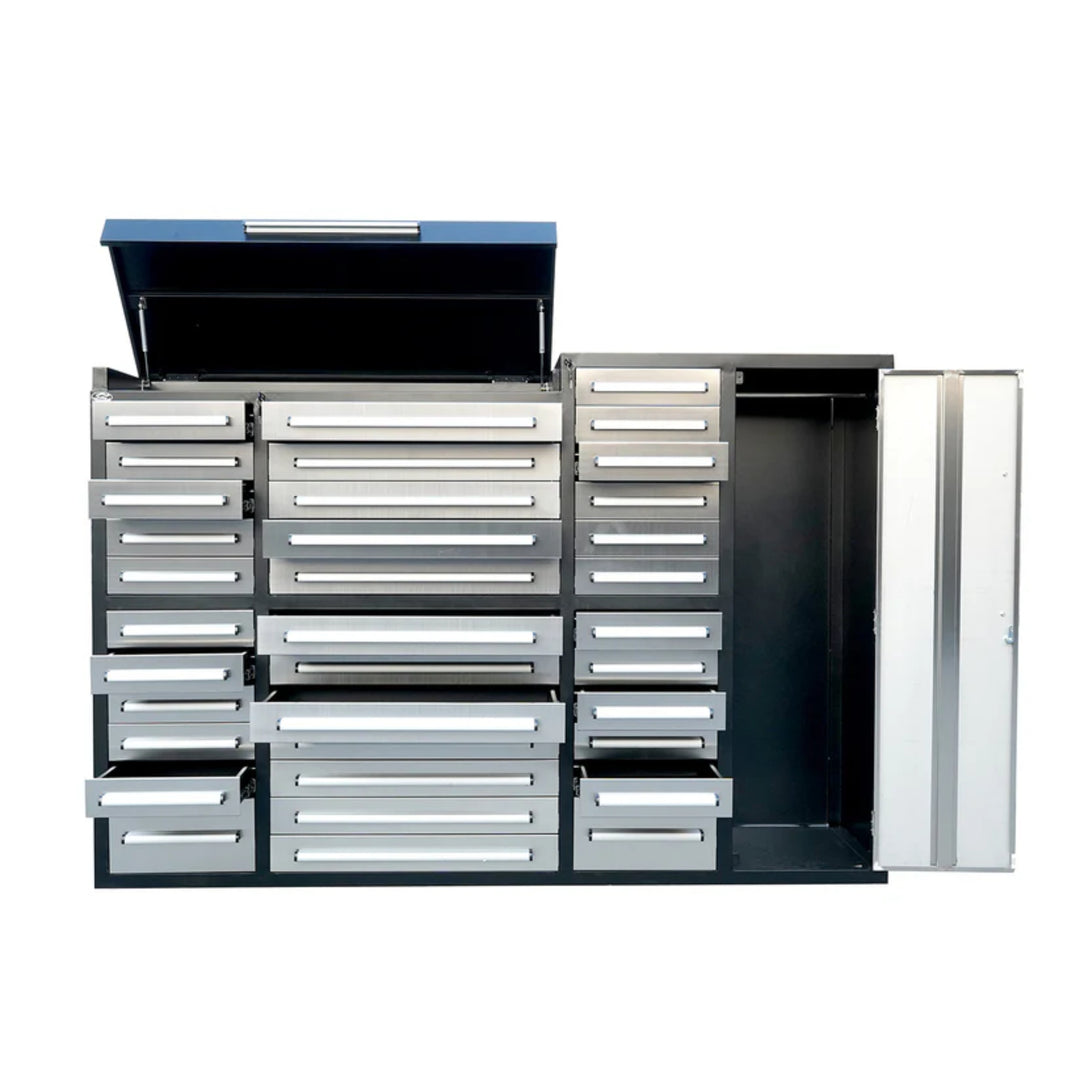 7ft Garage Storage Cabinet – Heavy Duty Workbench with 35 Drawers & 1 Cabinet