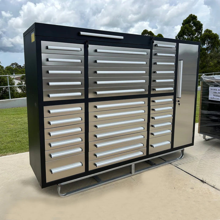 7ft Garage Storage Cabinet – Heavy Duty Workbench with 35 Drawers & 1 Cabinet