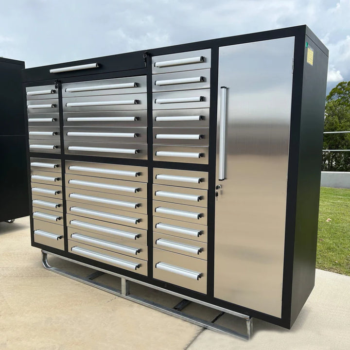 7ft Garage Storage Cabinet – Heavy Duty Workbench with 35 Drawers & 1 Cabinet