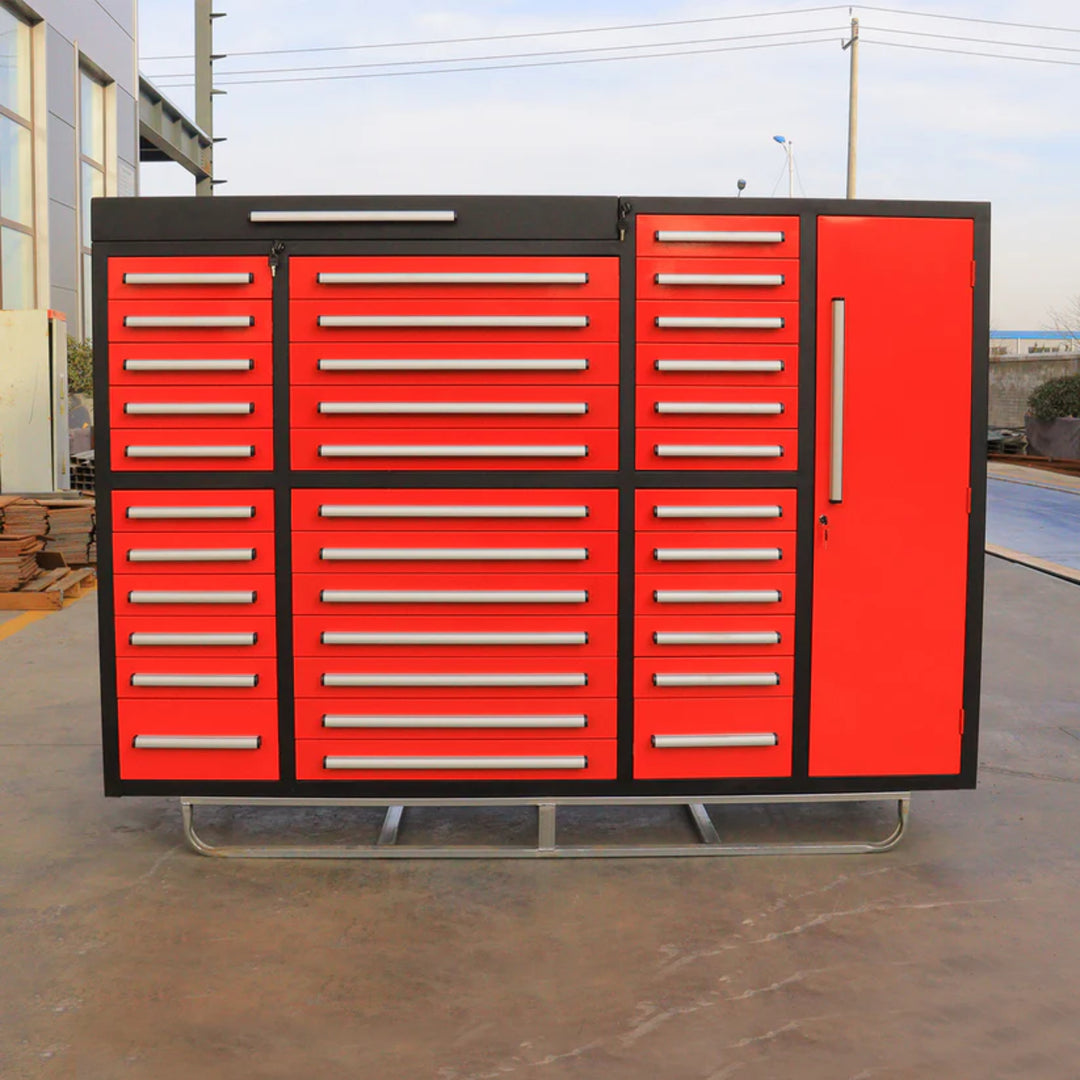 7ft Garage Storage Cabinet – Heavy Duty Workbench with 35 Drawers & 1 Cabinet