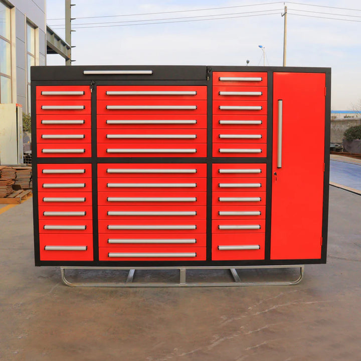 7ft Garage Storage Cabinet – Heavy Duty Workbench with 35 Drawers & 1 Cabinet
