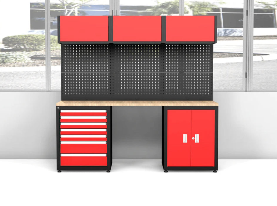 Heavy Duty Steel Garage Storage System with 7 Drawers & 4 Cabinets – Chery Industrial
