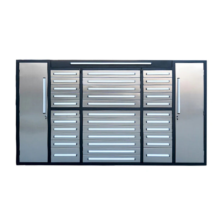 9ft Garage Storage Cabinet – Heavy Duty Workbench with 34 Drawers & 2 Cabinets
