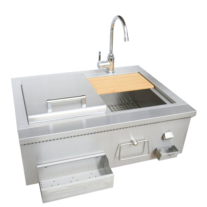 KoKoMo 30” Farmhouse Sink Outdoor Kitchen Component