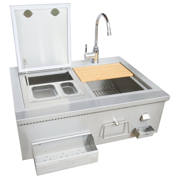 KoKoMo 30” Farmhouse Sink Outdoor Kitchen Component
