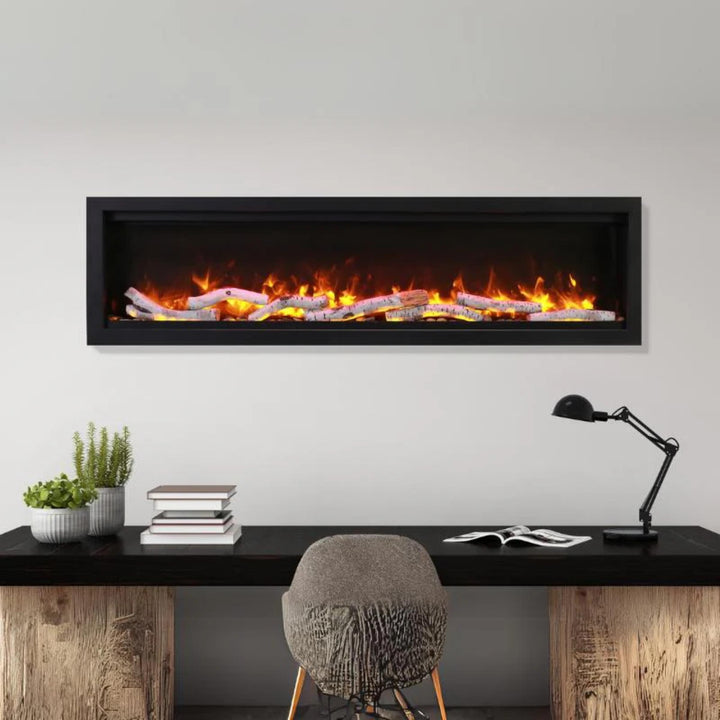 Amantii Symmetry Lumina 74" Clean Face Electric Built-in Fireplace