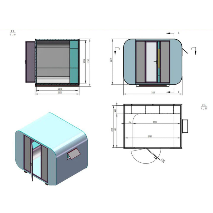 Modern Tiny Office Tiny House 10ft – Apple Cabin