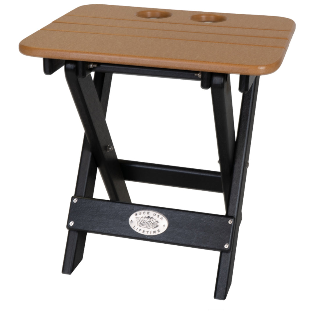 Buck Stove Folding Cup Holder Table (2 Holes)