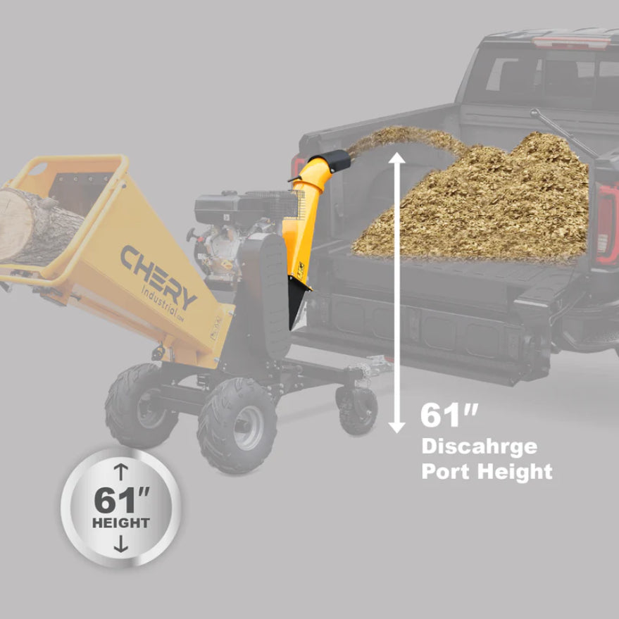 6” 15 HP 420cc Gas Powered Wood Chipper